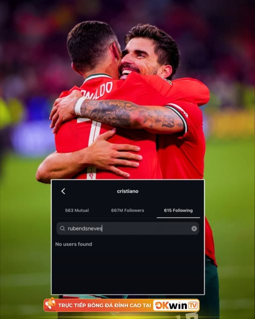 OkFunSport's tweet photo. 🤯 Ronaldo unfollows Rúben Neves after penalty drama — Portuguese tensions rise in Saudi! CR7 clearly done playing nice! 💣
#OKwinTV #OKFun #OKFunTV https://t.co/HFN7RShXT2