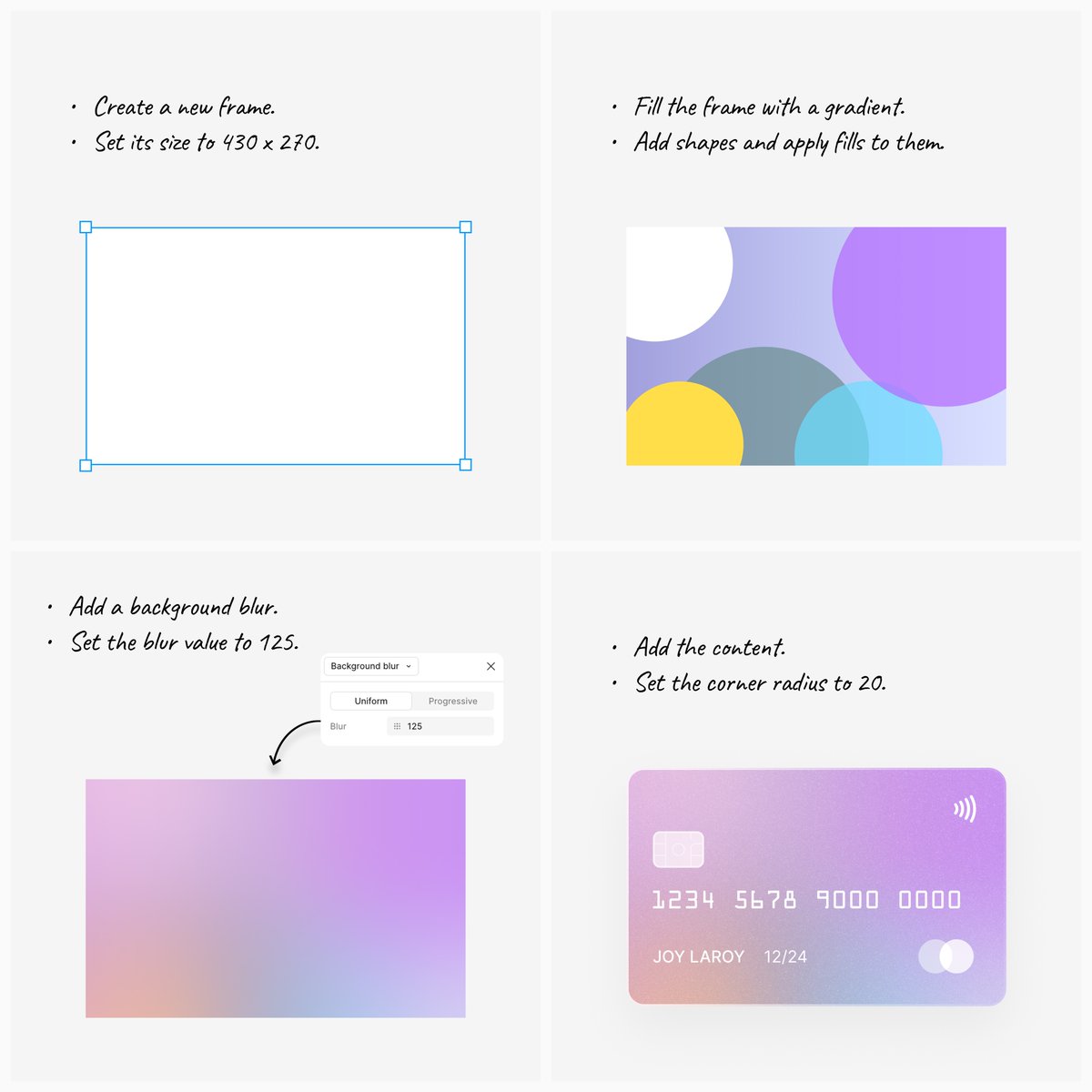 uiux_hamad's tweet photo. Learn How to Create a Modern Gradient Card in Figma https://t.co/4iBcZJ5itD