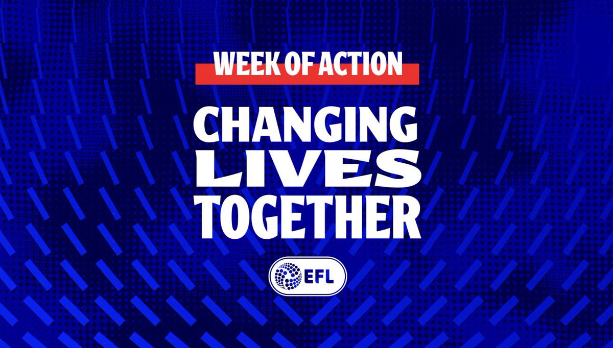 Today is the start of #EFLWeekOfAction where we celebrate the incredible impact of all 72 Clubs in their communities. 

Over 1 million people are supported by Football Club charities every season - showing how we are truly changing lives together.