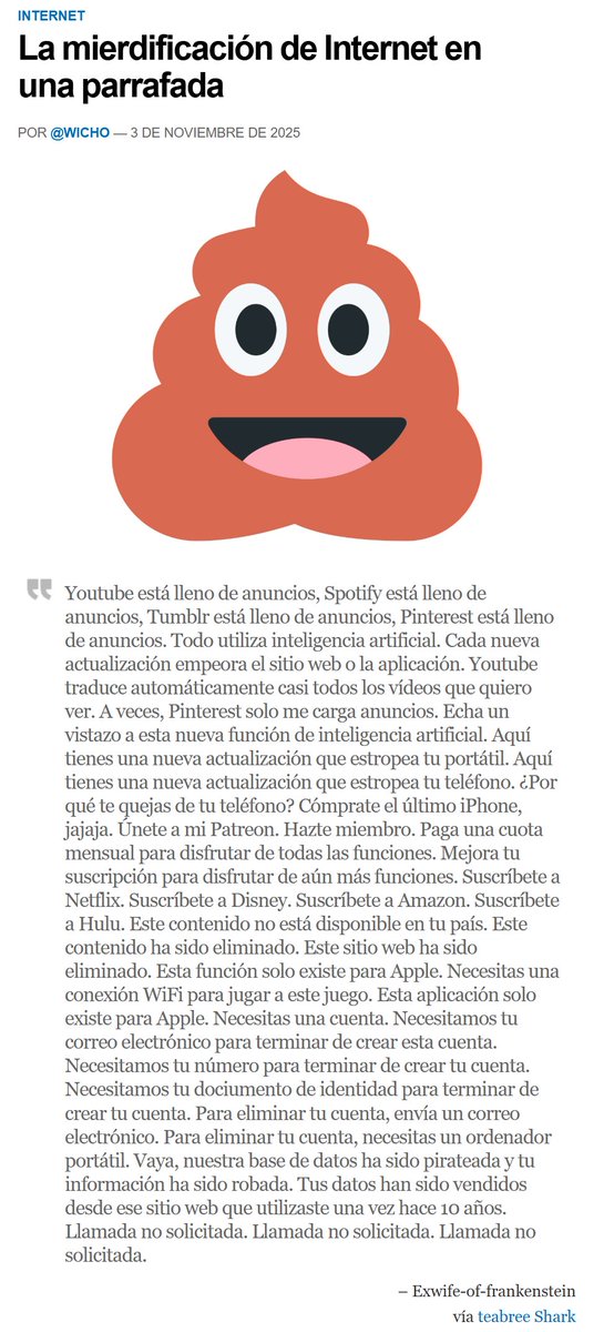 Complicat explicar-ho millor amb menys espai

microsiervos.com/archivo/intern…