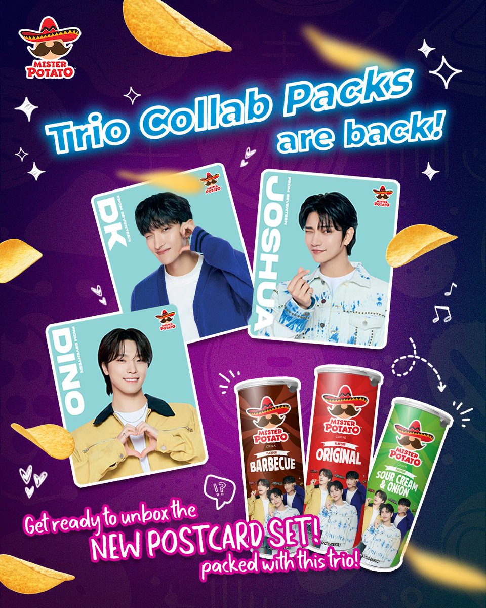 TRIO COLLAB PACKS are here again with a NEW set of surprises that come with it! 🤩

🏃🏻‍♀️Run, don't walk, to grab these at Snack Exchange inside SM Malls and other select stores.

Stay tuned as we unveil bigger surprises for you this November! 😉