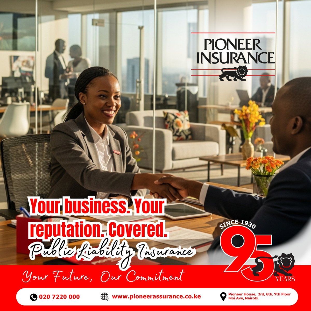 PioneerKenya's tweet image. Every handshake carries trust and responsibility.

Stay protected from unexpected liabilities with Public Liability Insurance.

Because your business and reputation matter.

#PublicLiability #BusinessProtection #PioneerAssurance95