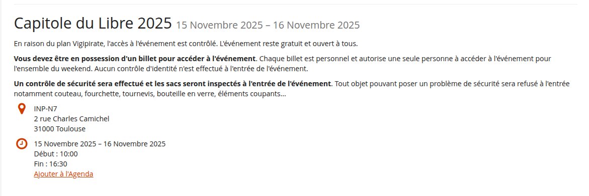 sysopspratique's tweet image. Nous sommes partenaires de @capitoledulibre qui se tiendra les 15 et 16/11 à l&apos;ENSEEIHT àToulouse.

Durant tout ce WE dédié au logiciel libre, 100 conférences, et + de 20 ateliers seront organisés. L&apos;inscription est gratuite et obligatoire. 

+ d&apos;infos : capitoledulibre.org.