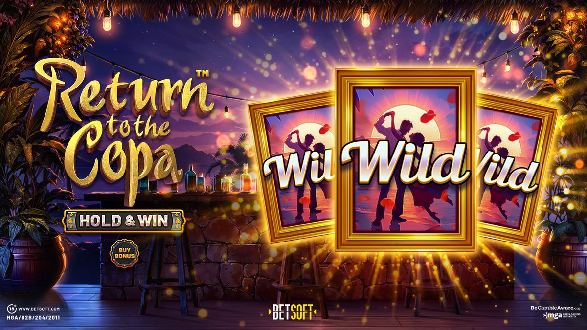 💃 Just 3 days to go before the dance floor heats up!
In RETURN TO THE COPA – HOLD &amp; WIN™️, WILD symbols take centre stage, stepping in for others and keeping the rhythm alive on every spin. 🎶✨

🎰 loom.ly/20Nw2jY

🔞 BeGambleAware.org

#WildSymbol #Betsoft