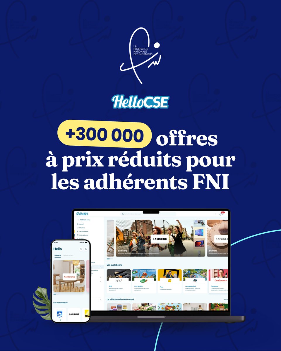 Avec 𝗛𝗲𝗹𝗹𝗼 𝗖𝗦𝗘, vous accédez à : 
✔️ plus de 𝟯𝟬𝟬 𝟬𝟬𝟬 𝗼𝗳𝗳𝗿𝗲𝘀 négociées 
✔️ des 𝘁𝗮𝗿𝗶𝗳𝘀 𝗖𝗦𝗘 𝗲𝘅𝗰𝗹𝘂𝘀𝗶𝗳𝘀 
✔️ des réductions dans 𝘁𝗼𝘂𝘀 𝗹𝗲𝘀 𝘂𝗻𝗶𝘃𝗲𝗿𝘀 𝗱𝗲 𝗰𝗼𝗻𝘀𝗼𝗺𝗺𝗮𝘁𝗶𝗼𝗻 : voyages ✈️, culture 🎭, loisirs 🎡, shopping 🛍️ Et bien