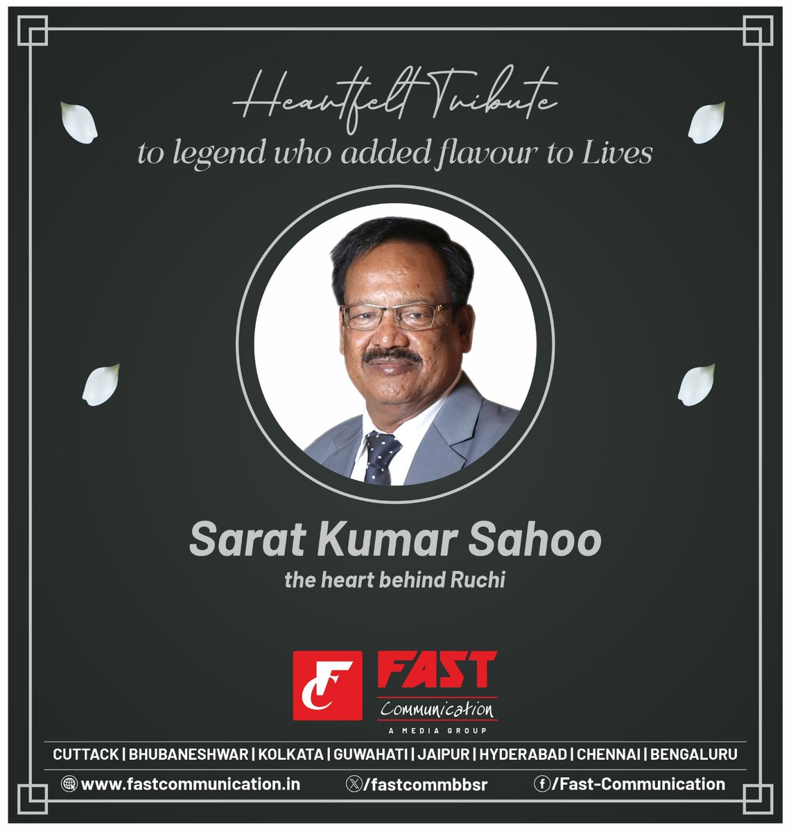 FASTCOMMBBSR's tweet image. A visionary who added flavour not just to food, but also to millions of lives.
@Ruchifoodline #RuchiMasala