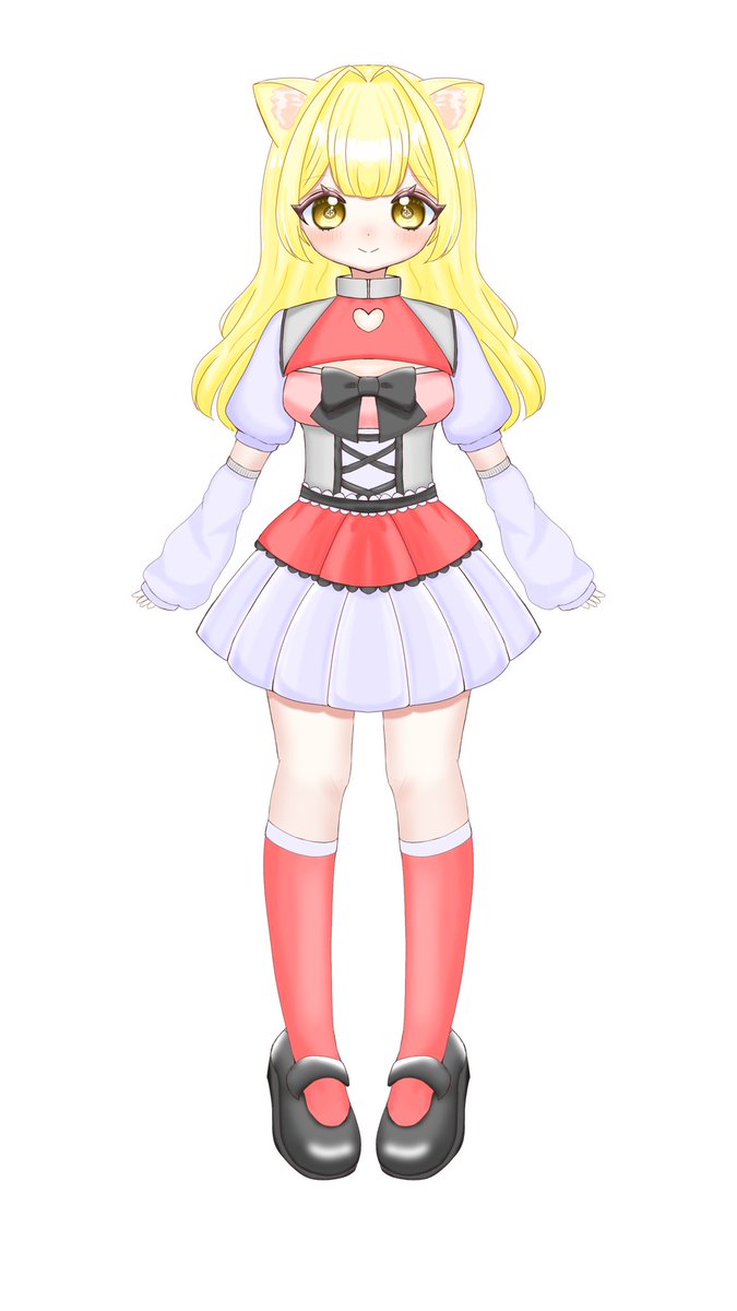 お顔キラキラに頑張りました🥰❕
服の塗りはまだまだ勉強中です🥹🥹

 #立ち絵公開  #描き合い募集 
 #絵描きさんと繋がりたい