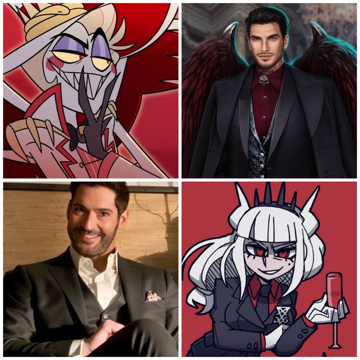 Which Lucifer do you like better?
(I like them all)

#HazbinHotel
#Lucifer
#SecretofHeaven
#Helltaker