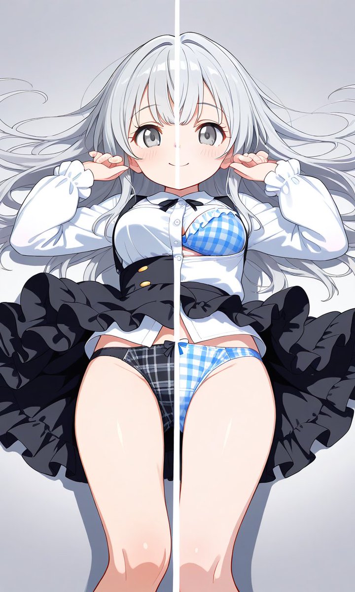 左右で色が違うパターン🖤💙