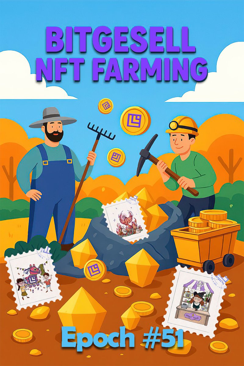 👏 Congratulations to all #NFT  holders from the #Bitgesell Road collection!

📣 51#Epoch Bitgesell NFT Free Farming has begun

‼️ Now the rewards are increasing every minute!

Good luck to all participants!
🔗 bitgesell.fun