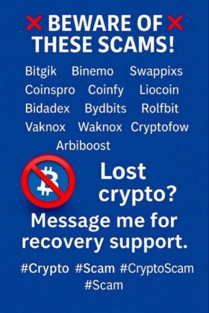 ClaudiaRecovers's tweet image. #CointrackBiz and bitsorcoinsa.com are halting withdrawals and restricting accounts — an obvious indication of fraud! ❌

🚫 Cease all deposits right away.

📩 Take swift action — contact verified #CryptoRecovery specialists.

#CryptoFraud #LSSC #Bitnero,,,,,