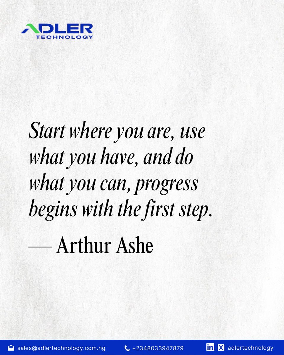 adlertechnology's tweet image. A new week is a fresh chance to take that next step.
Start small. Stay consistent. Progress will follow. 💪

#adlertechnology #mondaymotivation #growthmindset #boldmoves #newweek