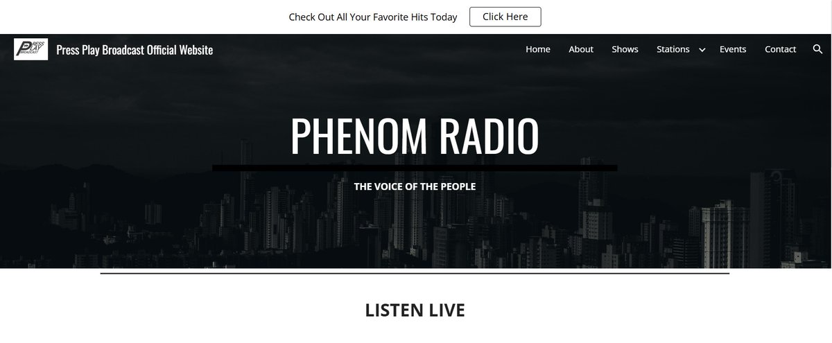 #PressPlayBroadcast Phenom Radio "The Most Versatile Hip-Hop Station In The World" KPTX-DB pressplaybroadcast.com/stations/pheno… Listen anytime, anywhere! #1000Network #DaNdustryPlugMagazine #ThePlugRoom #IndieAdvancement