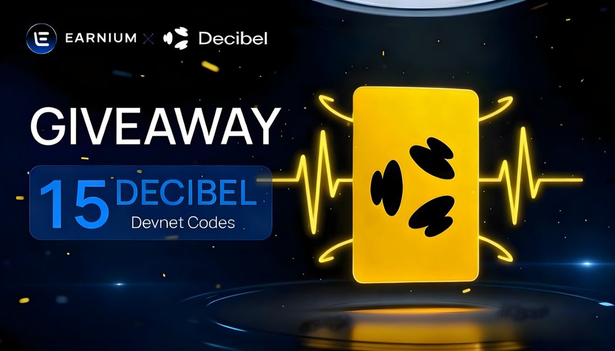 earnium_io's tweet image. 🎧 Earnium x Decibel – Devnet Access Giveaway 🎧

We’re teaming up with @DecibelTrade to bring 15 exclusive Devnet Codes to the Earnium community!

🧩 Total: 15 Devnet Codes

💠 How to Join:
1️⃣ Follow @DecibelTrade &amp;amp; @earnium_io on X
2️⃣ Join both Discords:
• Decibel:…