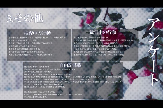 Ryushion_ABC's tweet photo. @tukisa_ronpa 
諸々のアンケートです……………… https://t.co/Ke7PbKL6gD