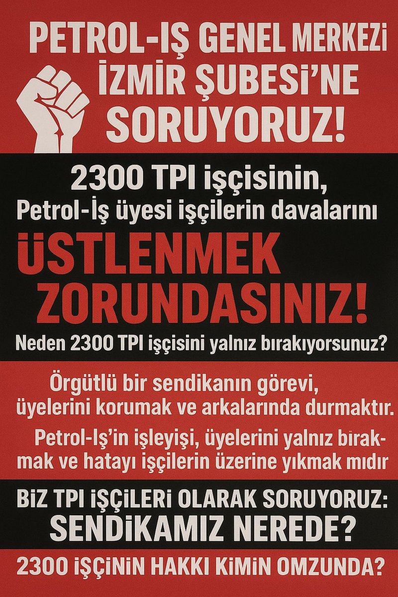 ilkay1905's tweet photo. @petrolis_merkez @SivanKrmzck @isci_izmir @sevdakaraca @Cayan3549 https://t.co/HTs7pToBfu