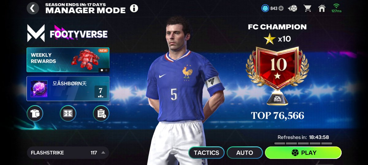 Parthiv114522's tweet photo. 10 Stars 🌟 With My Tactics In MM 🛐
@EASFCMOBILE #fcmobile26 #easports #divisionrivals #managermode #FCC10Stars
.
.
💙 Retweet Appreciated ❤️ https://t.co/5dxvWUhyDF