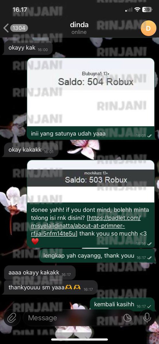 iisalfee's tweet photo. another testie hari ini, yukk robux openn al nominalk #zonajajanᅠᅠᅠ #zonauang️ https://t.co/D7alV3REP5
