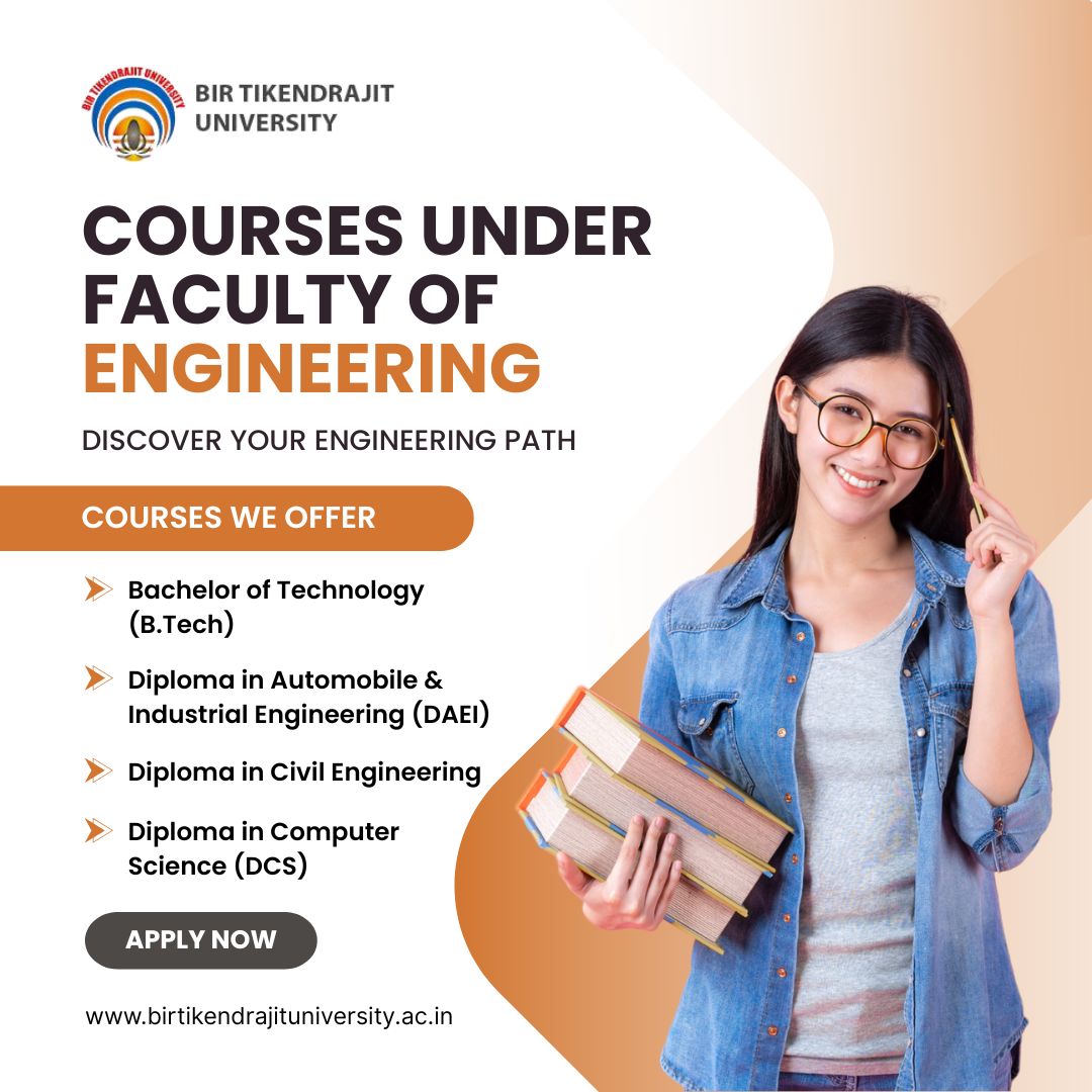 BirUniversity's tweet image. Choose a program that fuels your passion. At @BirUniversity, we provide the knowledge and opportunities to turn your dreams into reality.😇

Visit👉 birtikendrajituniversity.ac.in

#birtikendrajituniversity #btu #admissionsopen #engineeringfaculty #futureengineers #exploremore #applynow