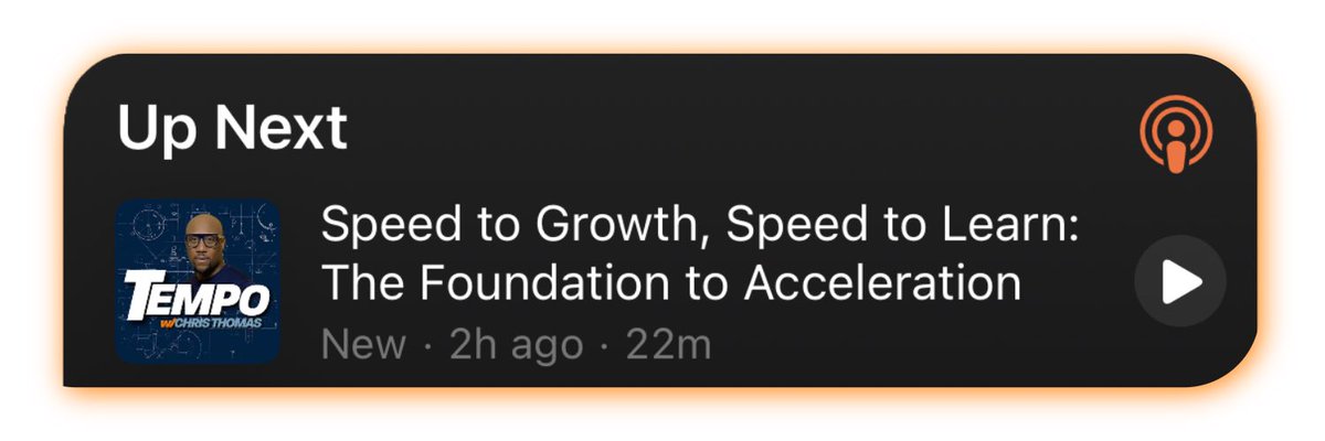 tempowithchris's tweet image. “You can’t accelerate what you haven’t mastered. Learning is the ignition. Growth is the gear; shift.”

🔥 Tap into the new Tempo w/ Chris Thomas episode | Speed to Growth, Speed to Learn. #DictateTempo #TempoStateOfMind