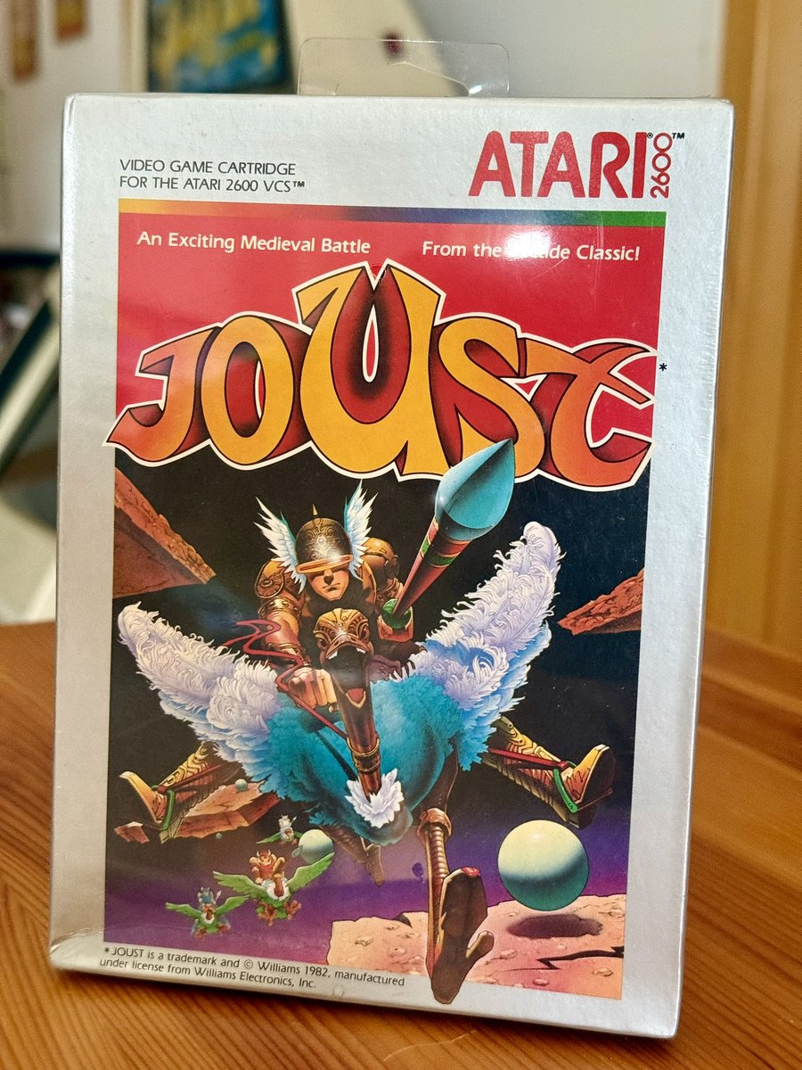 turk182es's tweet image. Ma rentrée du jour. Un Joust sous blíster pour mon Atari 2600 😍

Bonne semaine les amis !

#Retroblog #retro #retrogaming #Oldies #Vintage #Jeuxvideo #Videogames #Atari #Jeuxvideo #Videogames