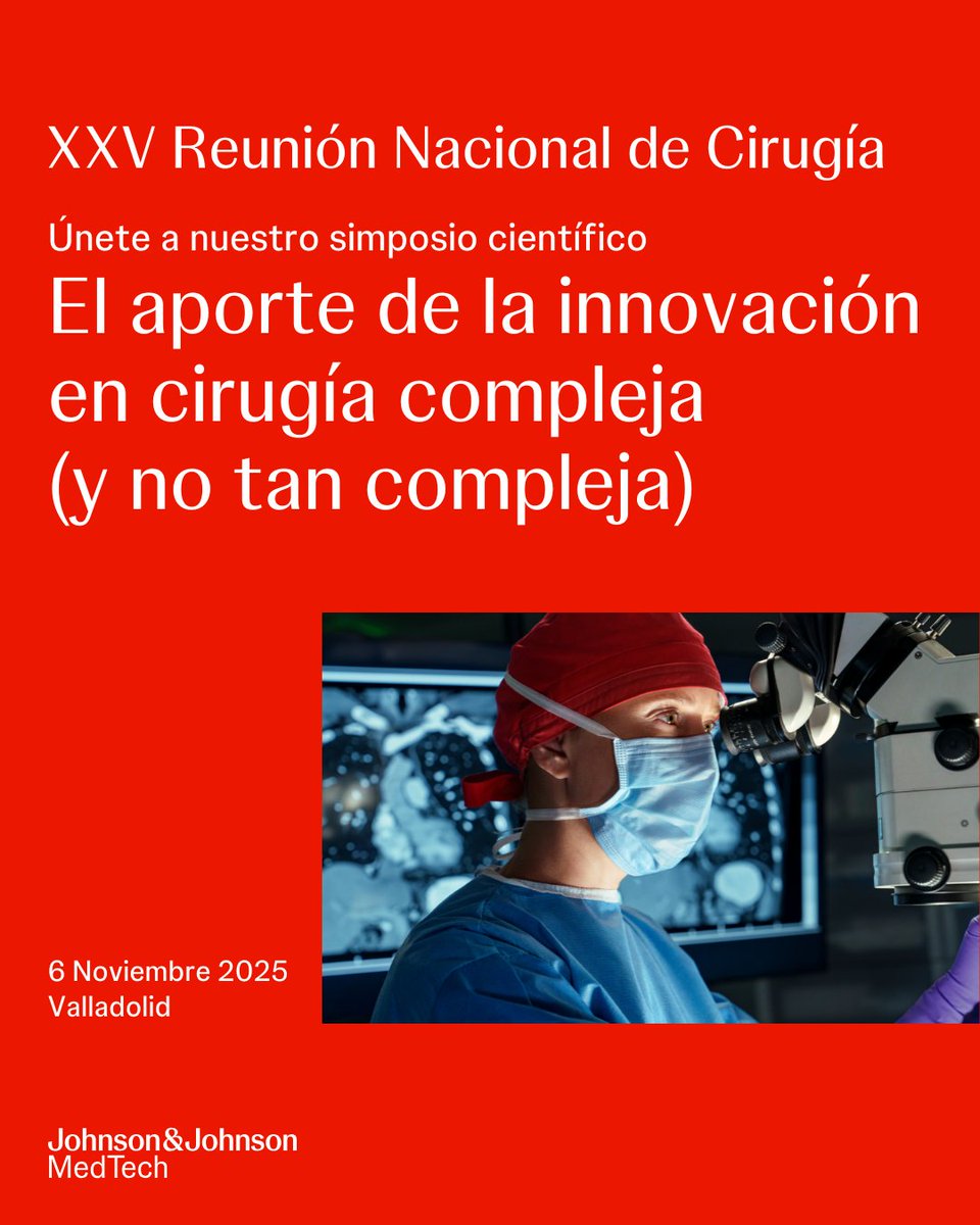 aecirujanos's tweet photo. En #RNC2025 @JNJMedTech presentará innovaciones clave en cirugía, desde robótica hasta nuevos tratamientos para cirugía abdominal. Y el simposio: El aporte de la innovación en cirugía compleja (y no tan compleja) .Regístrate aquí: https://t.co/t6kxgKThMz
#Innovación #Cirugía https://t.co/fS7dypV7aa