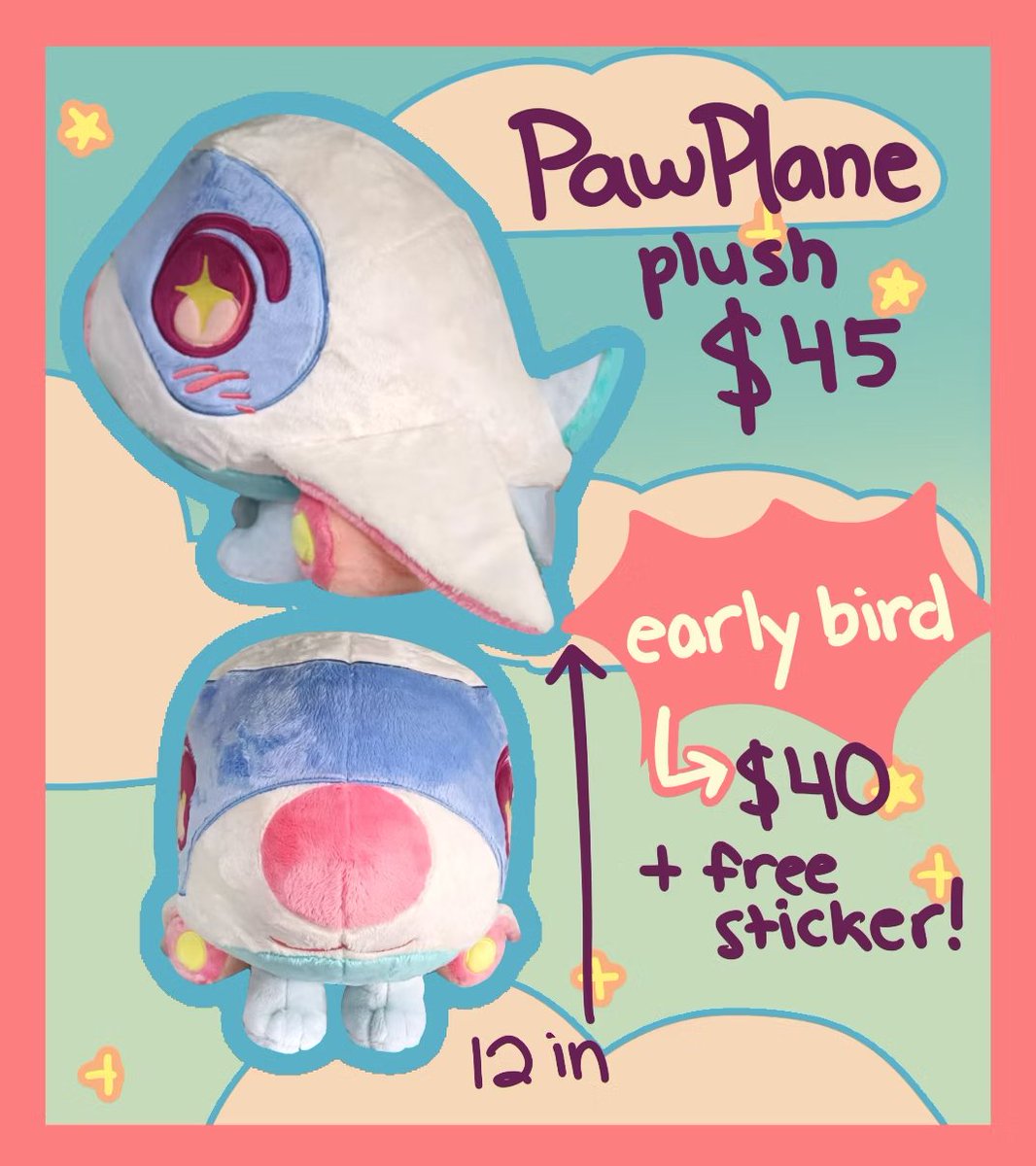 GaoPengToys's tweet image. 🌈The Healing Aviator—PawPlanes!

🎨We&apos;re thrilled to collaborate with @onionned on this adorable plush airplane toy—Wish Paw’n a Star! Witness the miracle of turning a design into an cuddly reality!

🔗Pre-order Link: backerkit.com/c/projects/oni…

🌟Product Highlights:
-30cm tall…