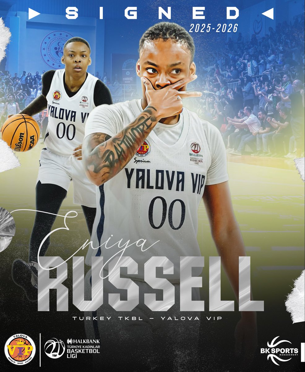 🤝 We are pleased to announce that Eniya Russell signed a deal with 🇹🇷 Turkey TKBL team Yalova VIP for until the end of 2025/26 season!