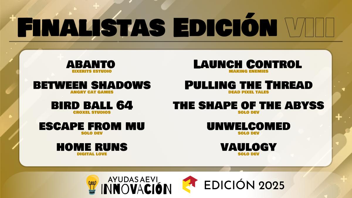 videojuegosAEVI's tweet image. ¡Enhorabuena a los finalistas!
Ya tenemos el listado con finalistas de la VIII edición  #AyudasalaInnovación de AEVI
Este año hemos contado con 118 proyectos participantes a los cuales agradecemos todo el trabajo desarrollado en su presentación. 
#ayudasalainnovacion #aevi