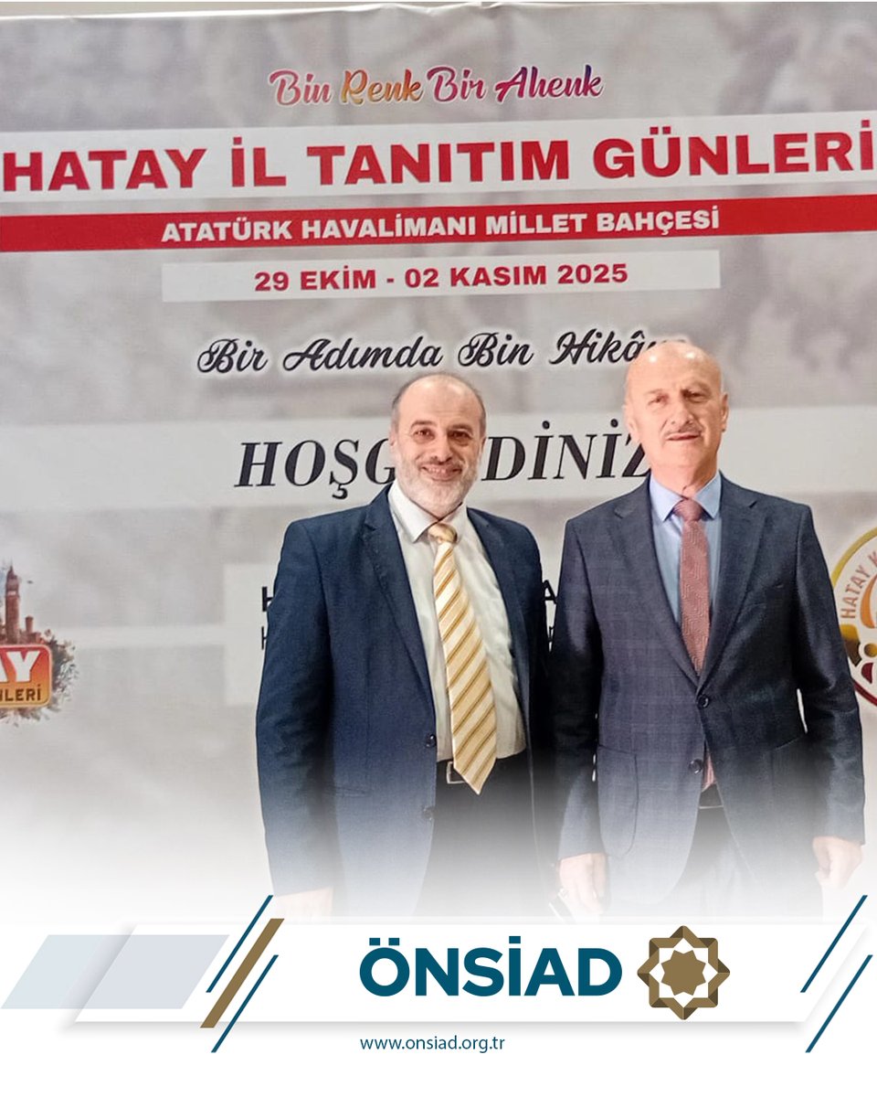 Hatay Günleri kapsamında, Cumhurbaşkanımız Sayın Recep Tayyip Erdoğan’ın da katılımıyla gerçekleştirilen programa ÖNSİAD Başkanı Rasim Erdoğmuş ve Yönetim Kurulu Üyesi Sadettin Turhan derneğimizi temsilen katılım sağladı.
