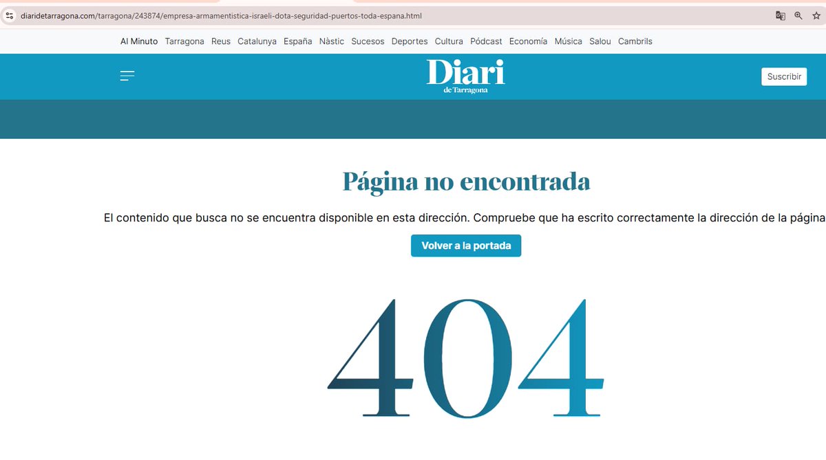 Diumenge, el Diari de Tgn informava d'això. Però en poca estona, la notícia va desaparèixer del seu web. I és qud quan dius Israel passen coses màgiques arreu...
En tot cas, ja ho sabeu: el Port en mans d'uns genocides...