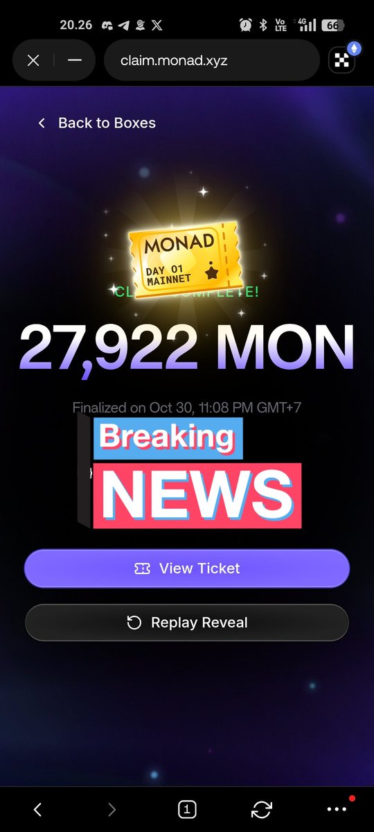 Tonight's closing I got 27K from <a href="/monad/">Monad (mainnet arc)</a> 

So grateful to him, so happy, and so looking forward to it - is there another surprise for us all tonight?

They've already left remember they're no longer in the discord chat how could they possibly get something hotnews.