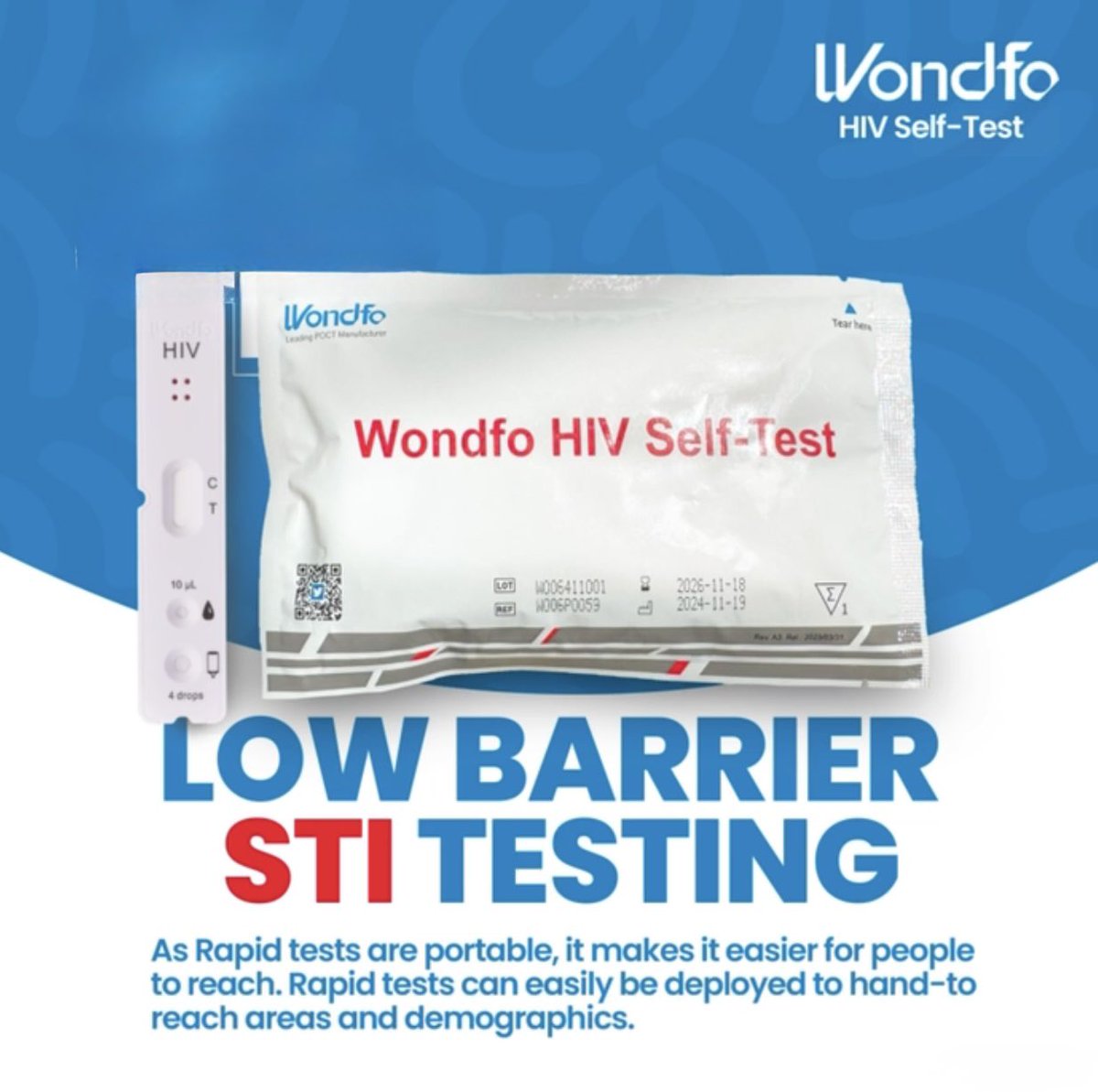 Testing made simple and accessible 🌍

The Wondfo HIV Self-Test brings HIV testing closer to you — easy to use, reliable and convenient for communities everywhere. 

Together, we make HIV testing low-barrier and stigma-free. <a href="/WondfoHIVSTUG/">Wondfo HIV Self-Test Uganda</a> 
#WondfoHIVSelfTest #KnowYourStatus
