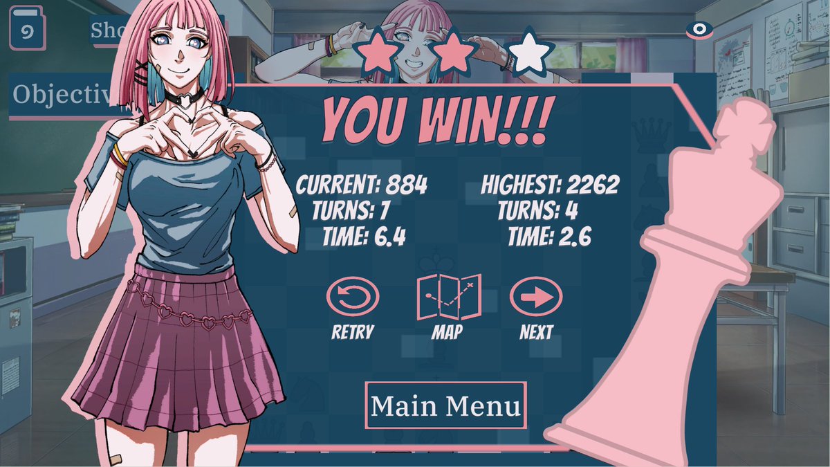 chesstrisGame's tweet image. Designed by an ex-pro chess player, Chesstris fuses Chess with Tetris and blurs the lines between Puzzle and Visual Novel.

🎨Unique hand-drawn Characters.
💭Every dialog contains ways to shape your story. 
🧩Secret levels, high scores, and more.
#solodevsurvivor