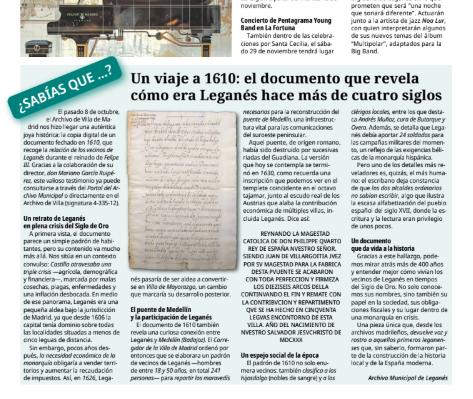 "La relación de vecinos" del año 1610 de #Leganés, es el protagonista de uno de los artículos del periódico municipal del <a href="/AytoLeganes/">Ayuntamiento de Leganés</a> 
Más info: leganes.org/documents/2012…