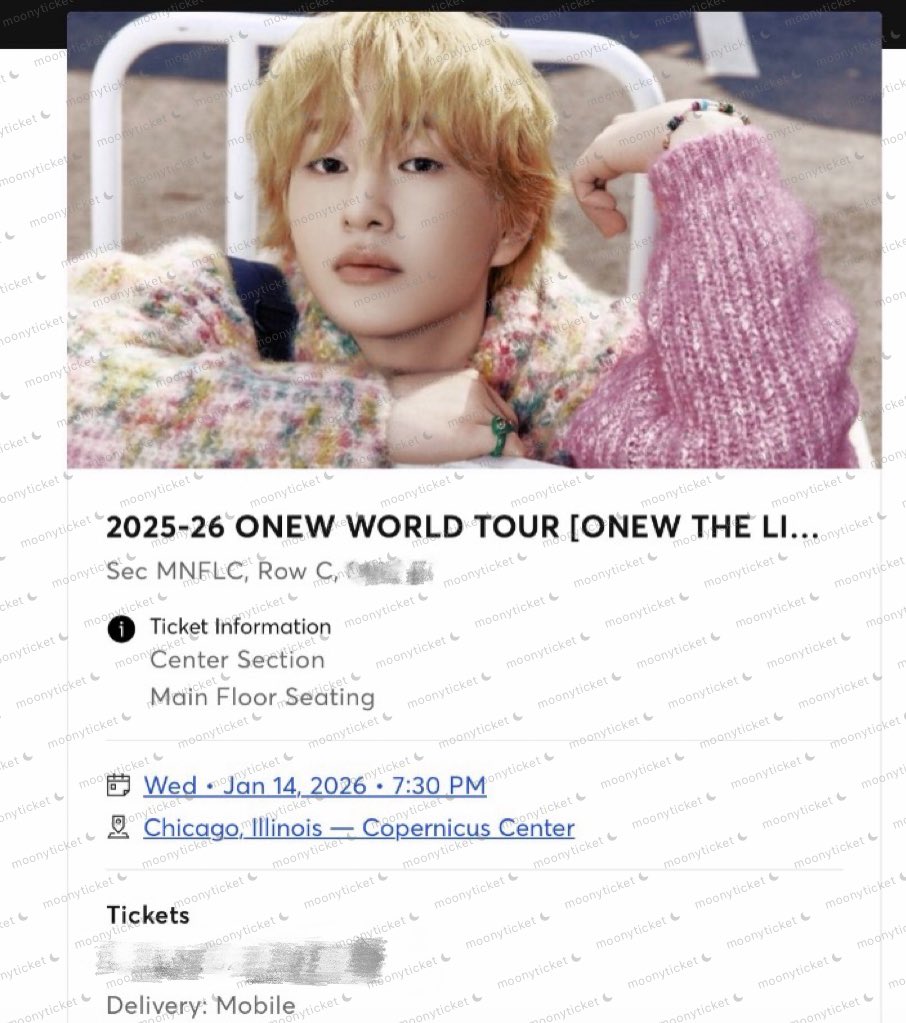 ⋆⁺₊⋆ ☾⋆⁺₊ #reviewformoony  ⋆⁺₊⋆ ☾⋆⁺₊

ONEW THE LIVE PERCENT in Chicago 

♡ ticketmaster 
♡ VIP row c

#ONEWTHELIVE #PERCENT
#ONEW_THE_LIVE_PERCENT 
#온유더라이브 #온유더라이브퍼센트 #온유콘서트