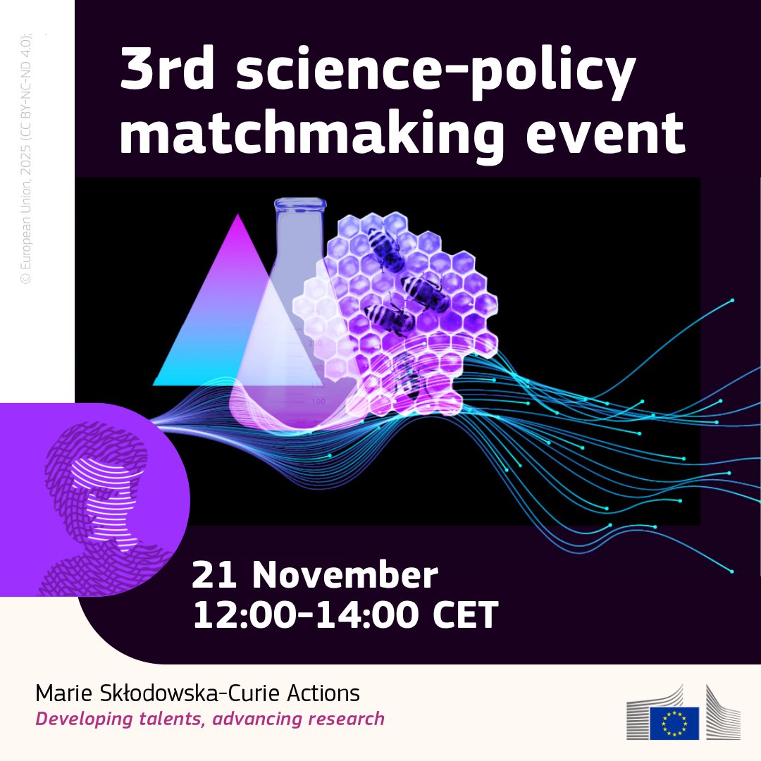 REA_research's tweet photo. How can research really shape public policy? 🧩

Join this Science-Policy Matchmaking event on 21 November, 12:00-14:00 CET.

🔹Connect researchers &amp; policy pros.
🔹Turn evidence into action.
🔗 Register: https://t.co/RA3mSLCPjI

#MSCA https://t.co/LTSSDJzp2p