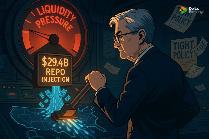 🚨 The Fed Just Blinked!

On Oct 31, the Fed quietly injected $29.4B into the U.S. banking system — the largest liquidity boost since 2020. 👀

🏦 Bank reserves hit $2.8T (4-yr low)
📉 Fell $102B in weeks — sharpest drop since 2020
💼 Fed balance sheet: $9T → $6.58T

As Treasury