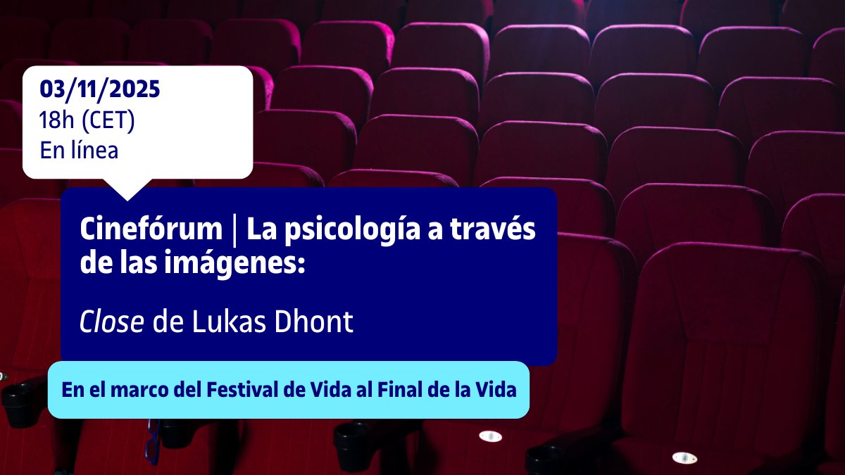 🎬 ¡Hoy no te pierdas el cinefórum virtual de <a href="/UOCpsicoedu/">UOC PsicoEdu</a>!

🍿 Hablaremos sobre el duelo en la adolescencia a partir de la película 'Close' de Lukas Dhont.

🗣️ Coloquio con Glòria Iniesta i Belén Jiménez (UOC)

🕕 18h
🔗 Inscríbete: symposium.uoc.edu/140475/detail/…