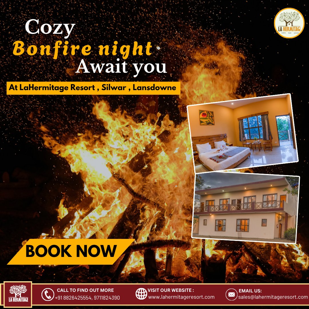 LaHermitage's tweet image. ✨ Cozy Bonfire Nights Await You at LaHermitage Resort , Silwar , Lansdowne! 🔥🌲

Contact- 9711824390 | 8826425554
Email- sales@lahermitageresort.com

📍Location - Silwar,Lansdowne, Uttarakhand 246155

#BonfireVibes #LaHermitageResort #LansdowneDiaries #MountainNights