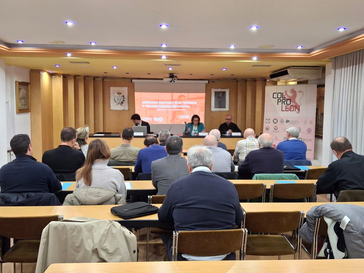 Éxito de las jornadas sobre transformación digital y factura electrónica en <a href="/CoacLeon/">COAC_León</a> donde repasamos los principales proyectos y servicios digitales que estamos creando para todos los Agentes Comerciales Colegiados de España.