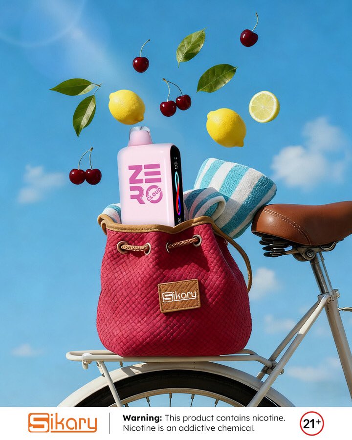 Sikary ZERO Cloud Fresh puffs turn bike-riding afternoons to sun-kissed escapes.

(21+ only)
#SikaryZeroCloud #CitrusBreezeVape #RideAndPuff