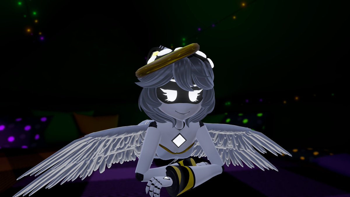 FusionTheYT's tweet photo. Angel V~! 💛😇
#murderdrones #mdv #SerialDesignationV #mdtwt #angelV #SDV #VRChat #VRC https://t.co/DNcNtNDxGC