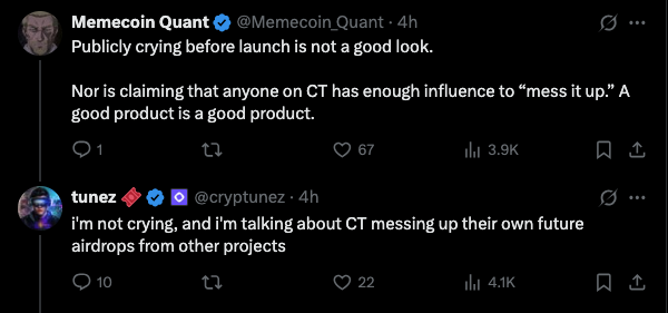 community_fist's tweet photo. Evolution of pathetic damage-control moves from teams that fucked up their airdrops.

@Starknet: yeah, the airdrop disappointed lots of people, but we've still got tokens for future seasons - stay with us. 
*spoiler - no "next seasons" happened for almost 2 years. 🤡

@zksync: maybe you're disappointed, but please hold your airdrop, since future projects might check if you held our drop when deciding their airdrops criteria.
*spoiler - no project ever used that. 🤡

@monad: airdrops are free money, we hand them out however we want - and if you dare to criticize us in CT, other future projects will disqualify you from their drops. 
*spoiler - lol, you don't even need a spoiler here. 🤡