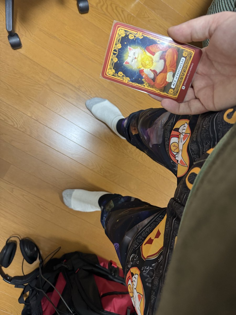 .<a href="/MasterAstroNeko/">AstroNeko</a> Thanks for the swag pants and tarot card at #DogeDay2025, I checked out your fortune telling site and it was cool!