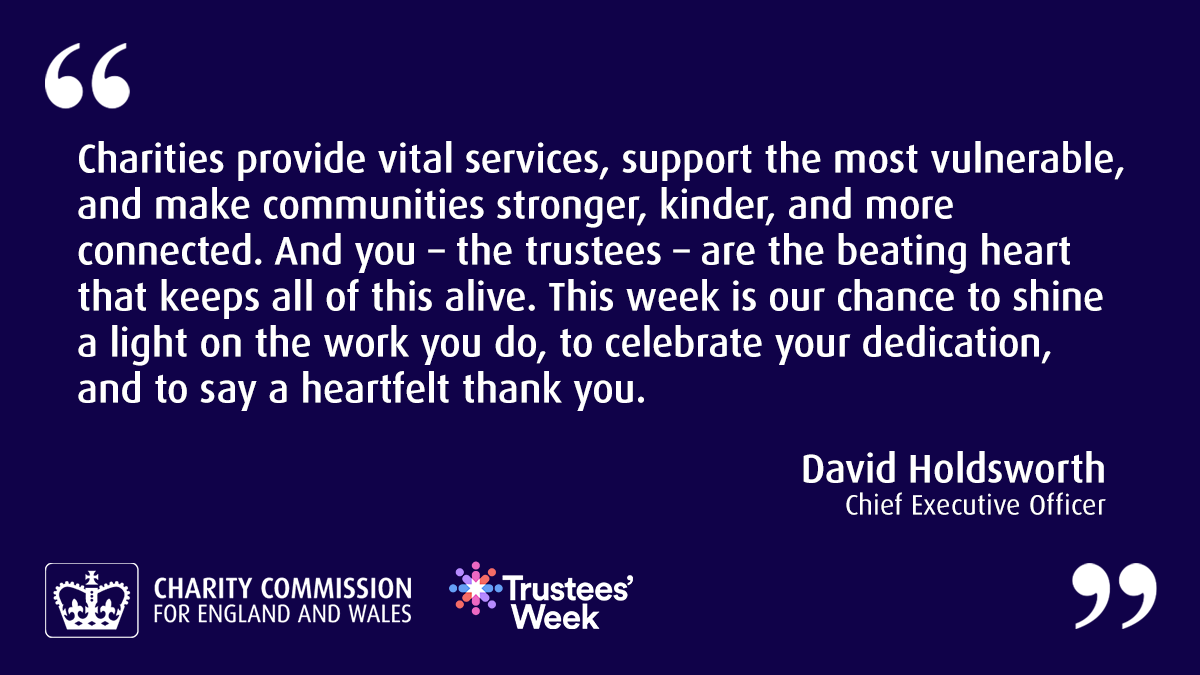 Thank you to all trustees for your service and commitment. 👏 #TrusteesWeek