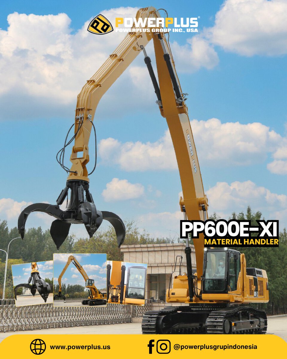 PowerplusgrupID's tweet image. Material Handler Excavator dari POWERPLUS dirancang untuk kekuatan dan efisiensi, siap menangani material berat dengan presisi tinggi. 

📞 Untuk informasi lebih lanjut dan harga: ✆ +62 811-8112-8882

#POWERPLUS #MaterialHandler #excavator #jualexcavator #excavatorindonesia