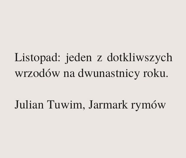 A ja lubię listopad...😍