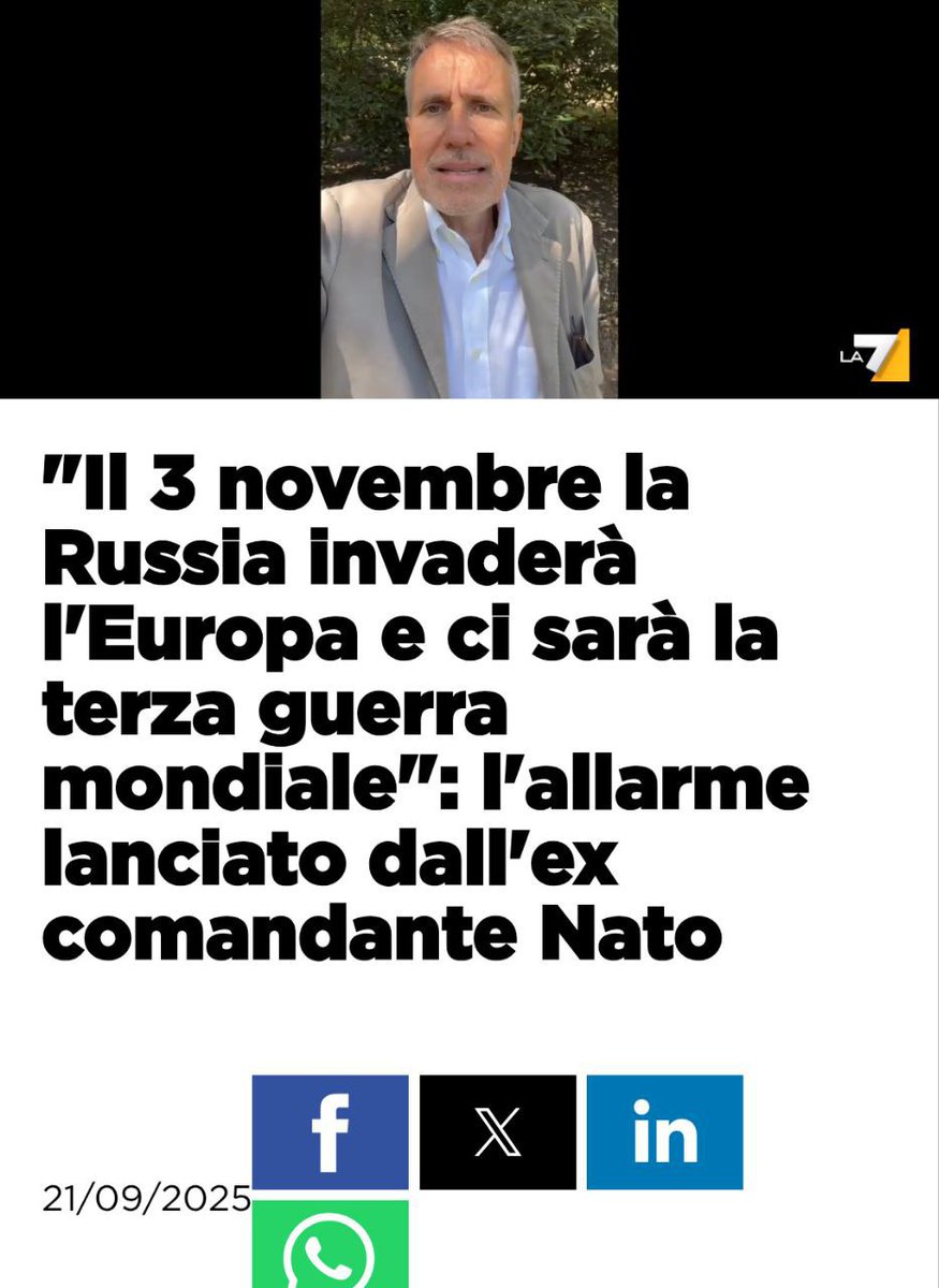 Ci siamo: oggi è il 3 novembre e Putin invaderà l'Europa. 

Lo farà a colpi di pale del 1869 o lanciandoci addosso le lavatrici rubate? Con soldati a dorso di mulo oppure in motocicletta? Non ridete, perché la mezzanotte è lontana. E poi Medvedev non ha ancora postato niente. 🙈