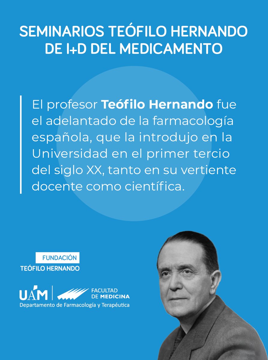 Seminario Teófilo Hernando: “Mitocondrias, senescencia celular y fibrosis cardiaca por angiotensina II” con el Prof. Guillermo Díaz-Araya. 4 de noviembre, 16:00 h. Biblioteca Dpto. Farmacología, Facultad de Medicina UAM. Actividad para doctorandos en Farmacología y Fisiología.